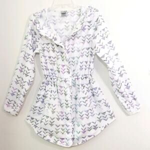 Champion colorful cinch waist hooded windbreaker